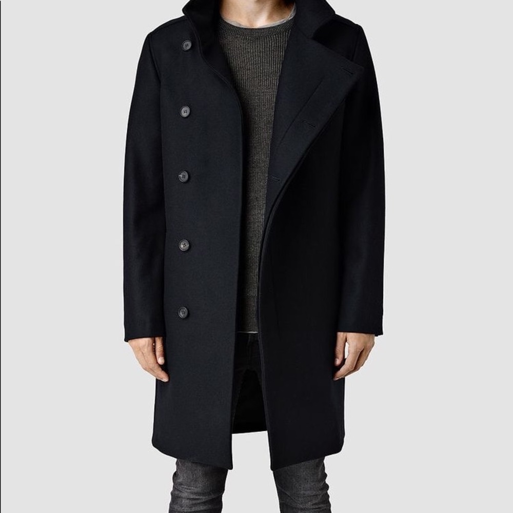 All Saints Black Trench Coat